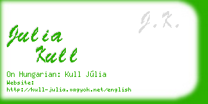 julia kull business card